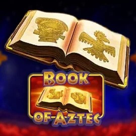 Book of Aztec slot logo by Amatic Industries at Spinbara Casino