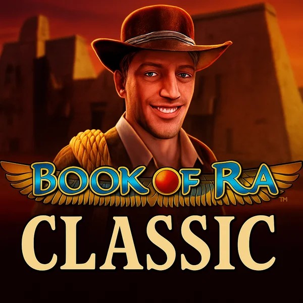 Book of Ra Classic logo by Novomatic Spinbara Casino